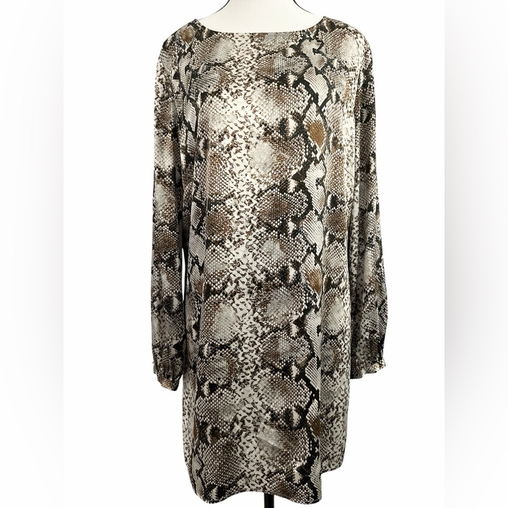 CHICO’s Snakeskin Print Silky Tunic Top/Dress- Chico’s Size 2 (Large)
